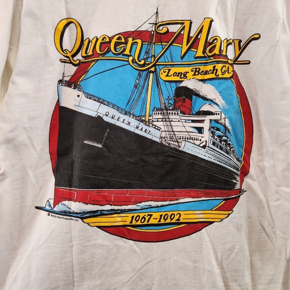 1992 Queen Mary Long Beach T-Shirt Audience with the Queen Hanes Mens Size Med - Picture 5 of 13
